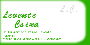 levente csima business card